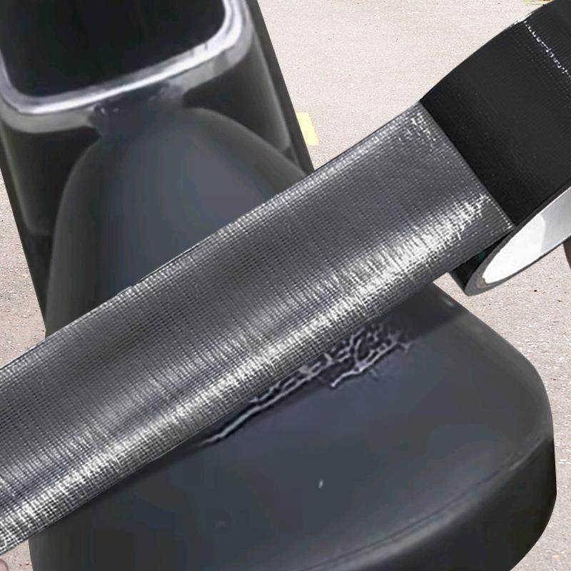 High-stick adhesive leather repair tape, black, for mending