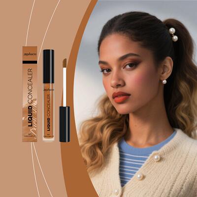 Zephoco Deep Skin Tone Liquid Concealer - Natural, Lightweig