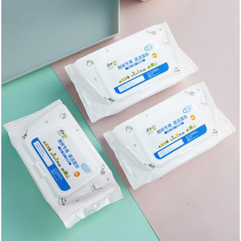 Large Pack of Household Kitchen Wipes for Powerful Grease Re