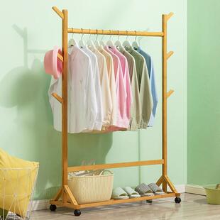 Clothes drying rack pole, bedroom floor-standing coat hanger