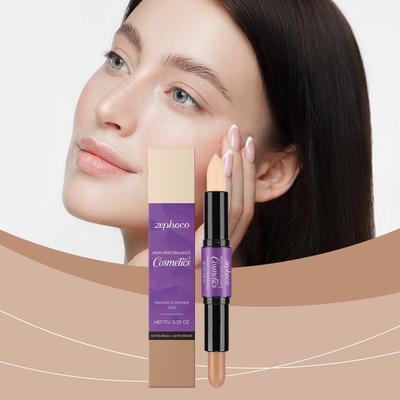 Zephoco 2-in-1 Cream Highlight and Contour Stick, Portable R