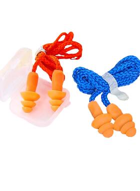 Sleep Earplugs, Silicone Noise-Canceling Earplugs with Strin