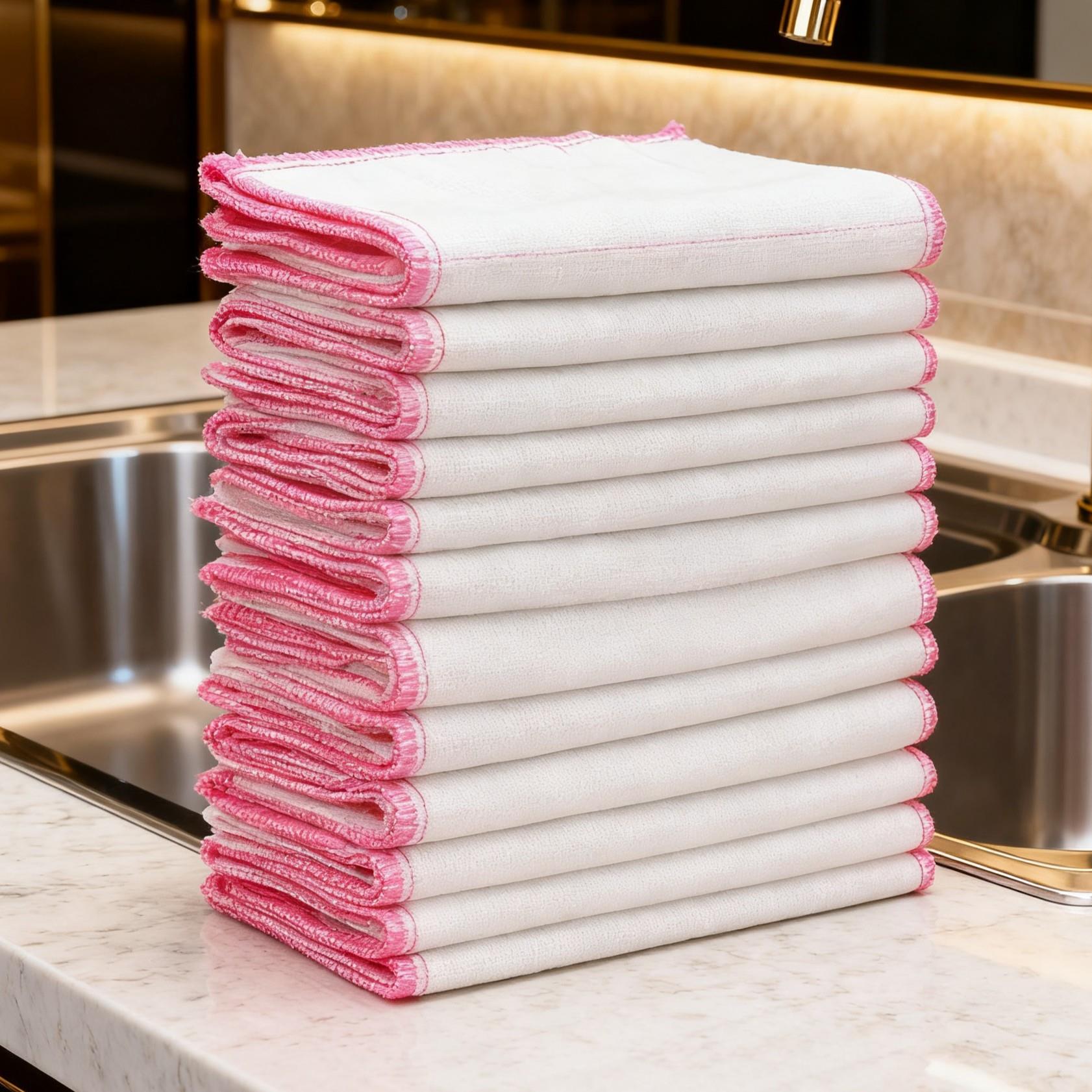 Oil-Repellent Dishcloth for Home Kitchen Use, No Lint, Stron