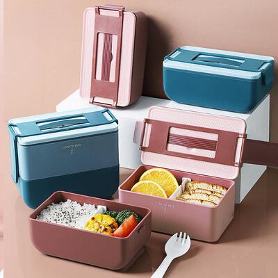 Japanese Bento Box, Insulated Lunch Box, Multi-layer Large C