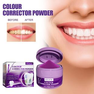 EELHOE v34 Whitening Tooth Powder, Freshens Breath and Brigh