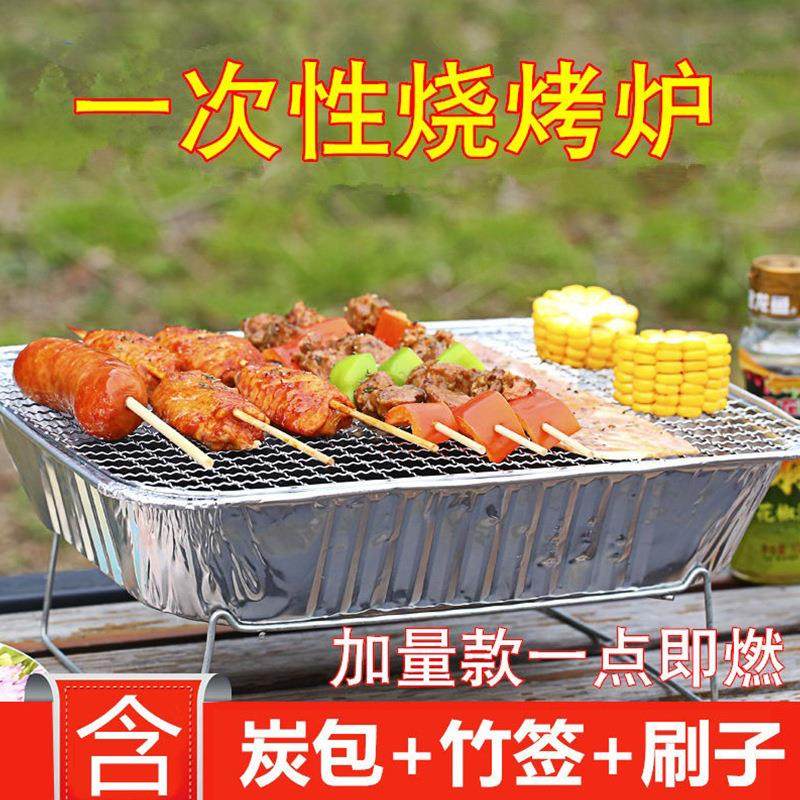 Large Disposable BBQ Grill for Skewers, Fish, and Meat - Por