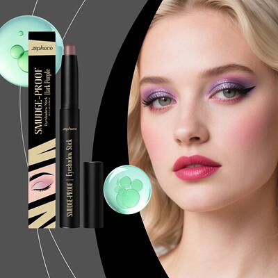 Zephoco Deep Purple Shimmer Eyeshadow Pencil - Features a fi