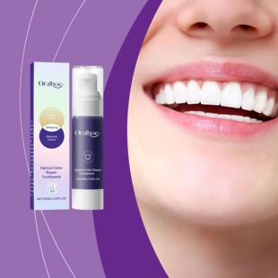 ORALHOE Purple Shiny Toothpaste - For Cleaning and Brighteni