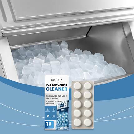 JUE FISH Ice Maker Cleaning Tablets - Removes Scale, Dirt, a