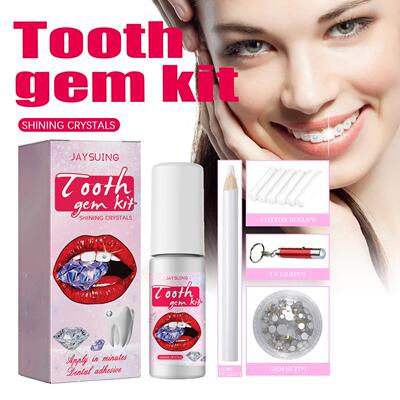 Jaysuing Teeth Gem Kit - Sparkling Tooth Decorations, Easy t