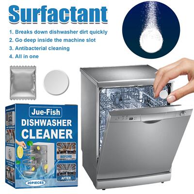 Jue-Fish Dishwasher Cleaning Tablets - Specialized for Remov