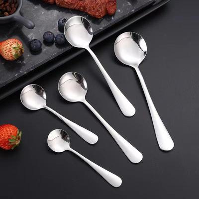 Korean-style long-handled Western dining spoon, butter knife