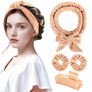 蝴蝶结懒人卷发神器女生大波浪睡眠免烫不伤头发晚上睡觉可用 新款