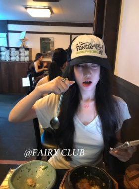 韩版ins小众可爱卡通猫字母刺绣棒球帽子女显脸小休闲软顶鸭舌帽