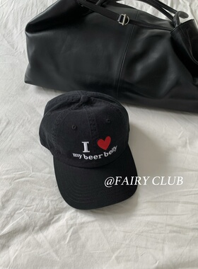 韩系ins小众设计感爱心字母刺绣棒球帽简约百搭显脸小鸭舌帽帽子