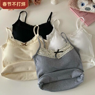 赵露思同款吊带背心带胸垫内衣辣妹性感bm打底上衣女2024新款