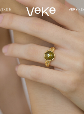 VEKE「清平调」戒指女轻奢复古精致简约百搭指环SR10427G