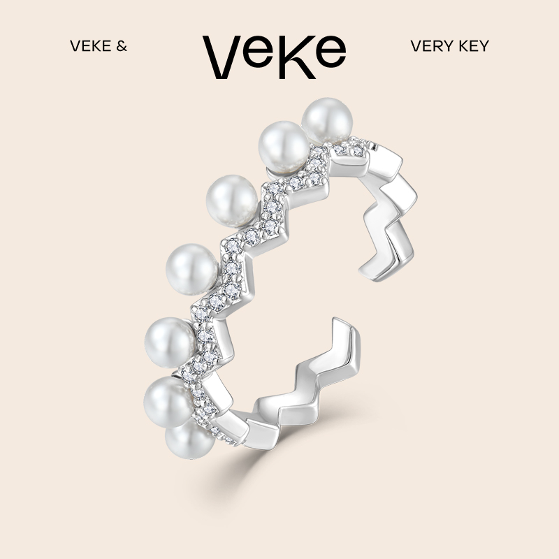 veke女珍珠气质高级感自律戒指