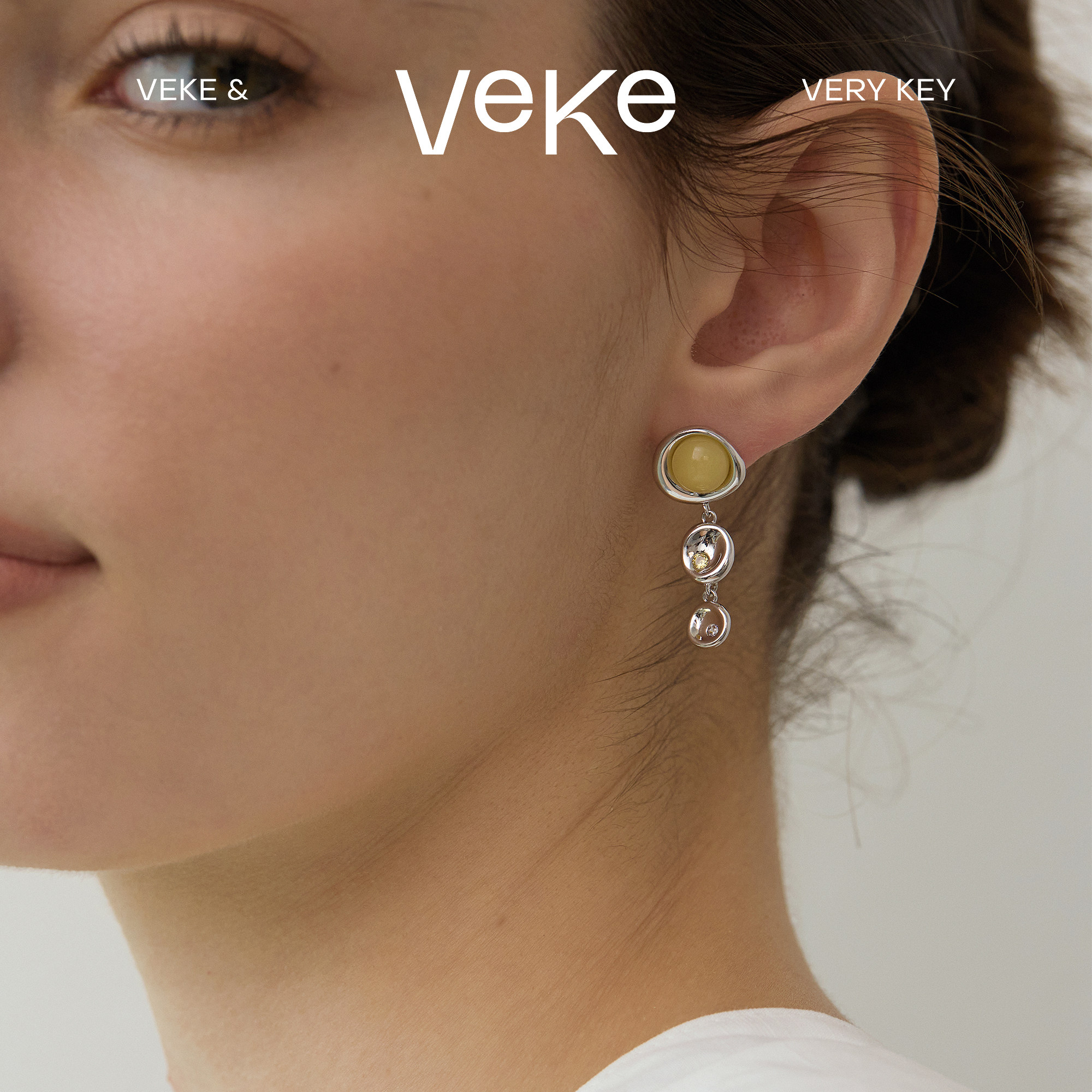 VEKE「星珀」耳饰精致轻奢耳环耳钉SE19473B