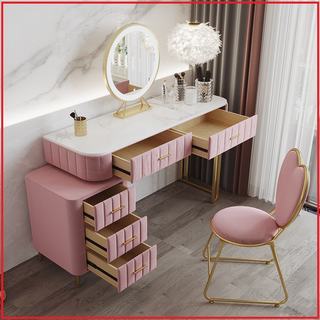 现代简约卧室岩板梳妆台桌收纳柜一体网红ins风轻奢化妆柜梳妆台