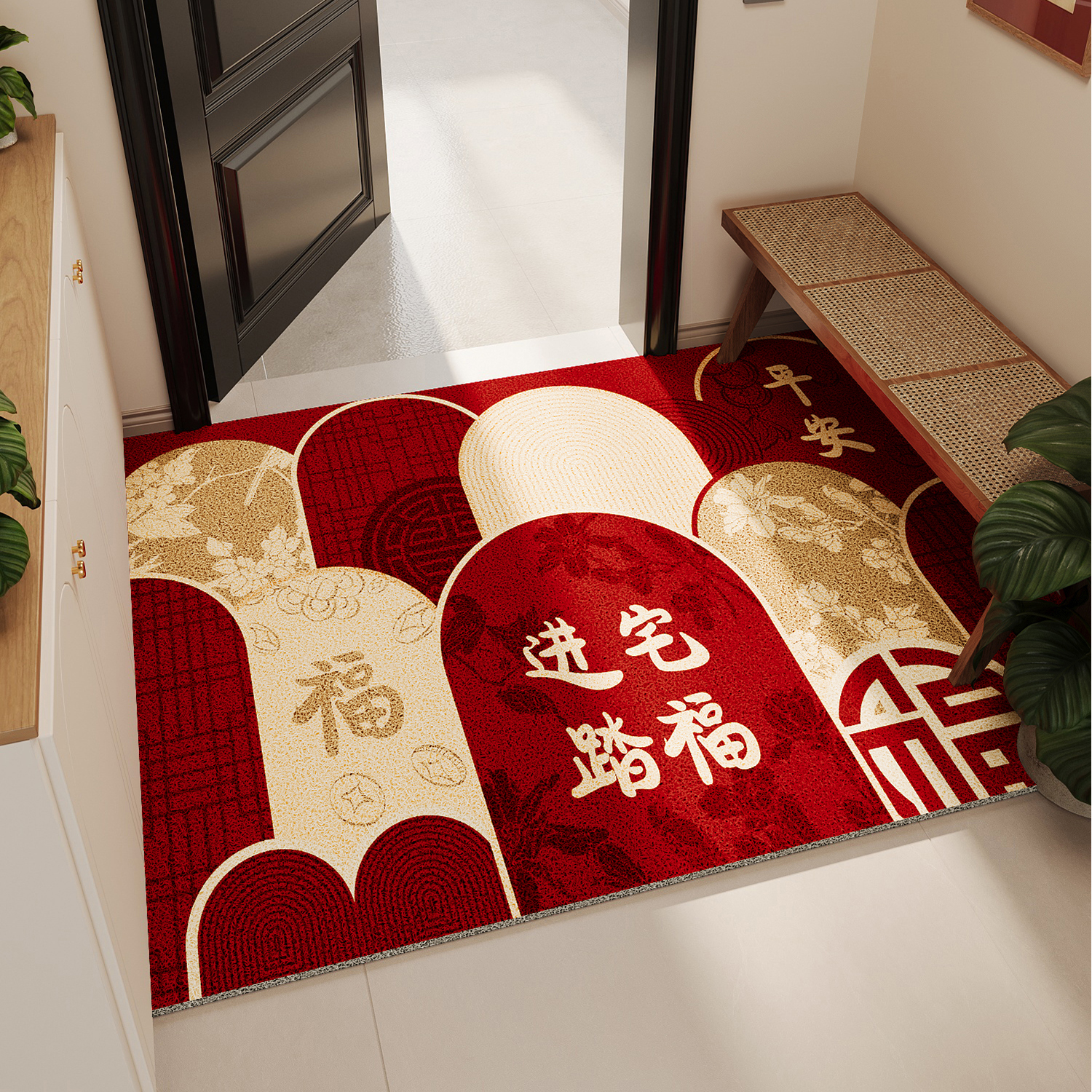 入户门地垫新中式防滑耐脏脚踏垫