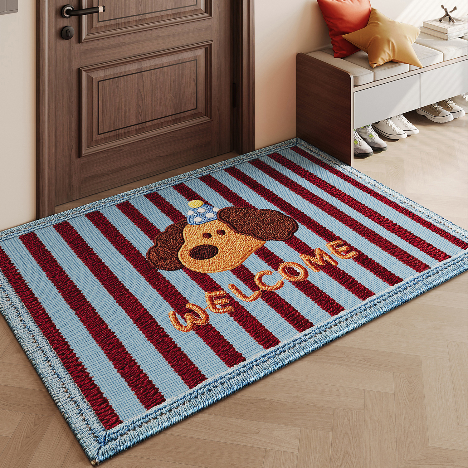 入户门地垫卡通防滑进门口脚踏垫