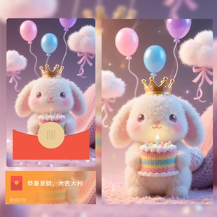 红包封面永久生日快乐微信2026新款序列号动态音乐仪式感高级vx