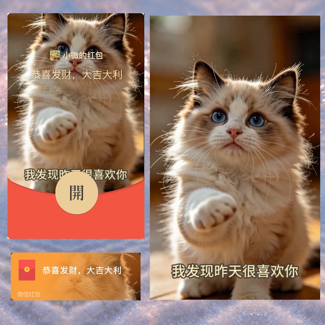 红包封面微信2026新款动态音乐vx皮肤高级很喜欢你序列号可爱设计图片