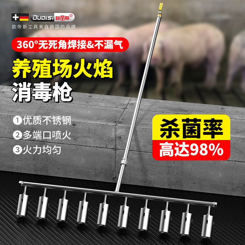 消毒火焰枪喷火器多头喷火枪烧毛猪圈猪舍养殖场除草机液化气喷枪
