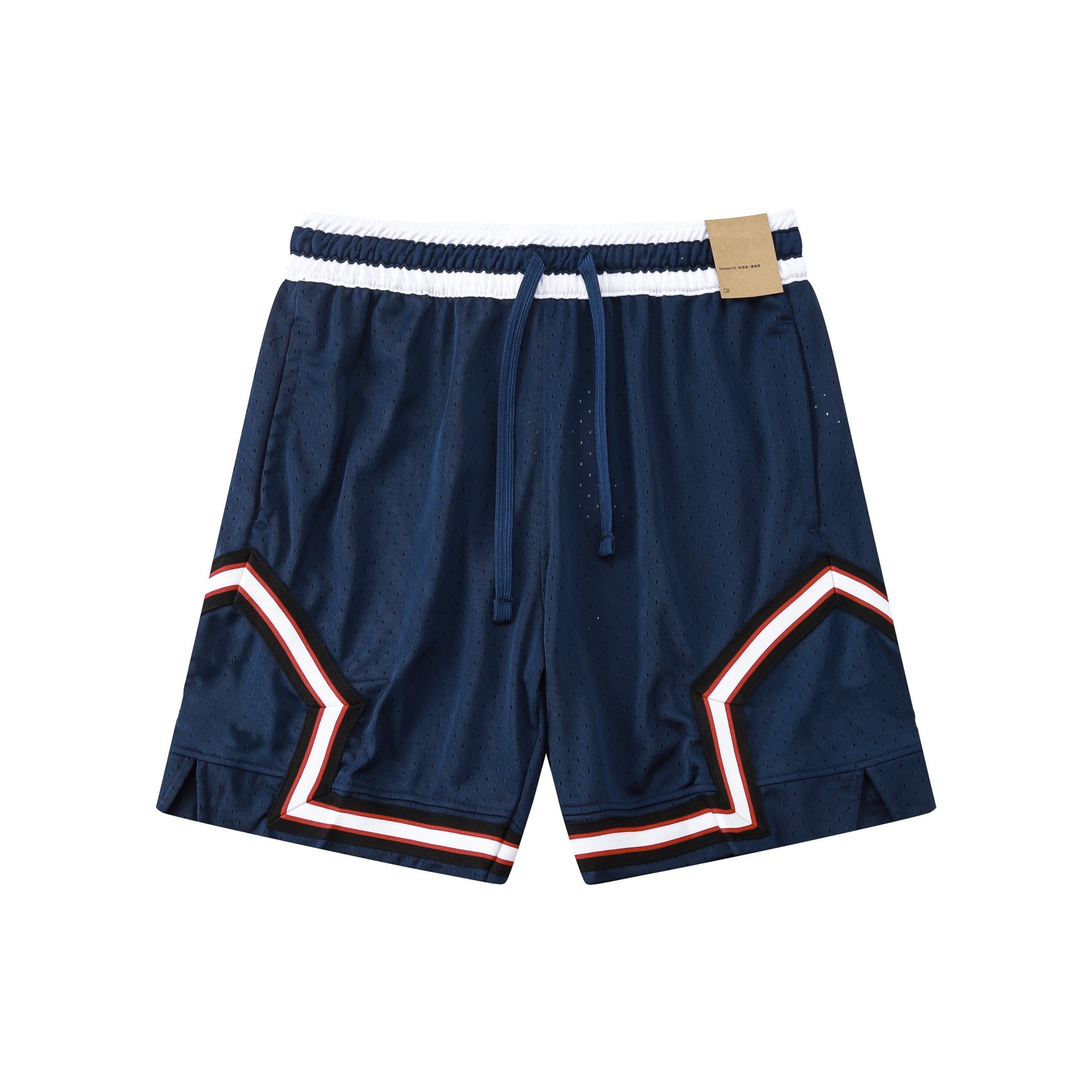 Color blocked strap sports men's pants拼色网眼绑带运动男裤男