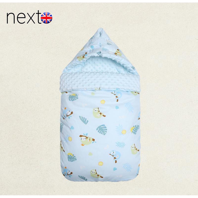 英国NEXT婴儿纯棉防惊跳睡袋春秋冬新生儿抱被宝宝豆豆毯睡袋两用