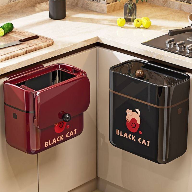厨房用垃圾桶挂式专用塑料袋高颜值台面卫生厨余大多功能带盖悬挂