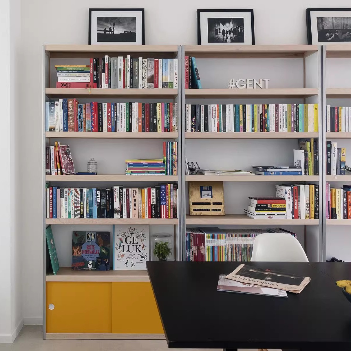 包豪斯书柜中古彩色拼装组合拼装