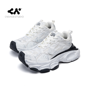 透气厚底增高休闲鞋 CN复古做旧老爹鞋 网面秋季 2025年新款 男女同款