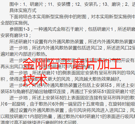 干磨片配方加工生产制造技术专利方法工艺