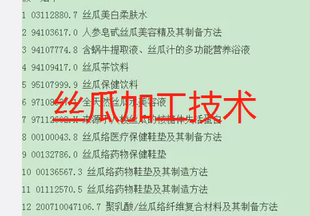 丝瓜种植加工生产制造技术专利方法工艺，