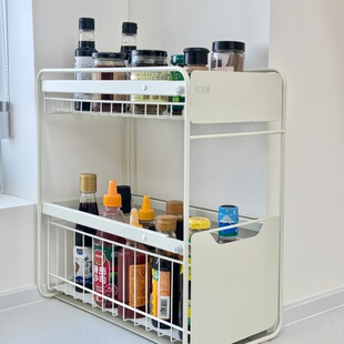 抽屉式橱柜内收纳筐厨房浴室清洁用品储物推拉篮厨房下水槽置物架