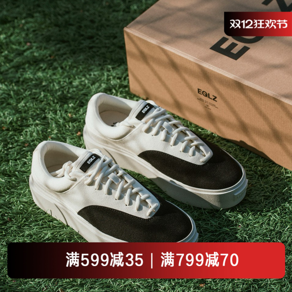 eqlz官方休闲板鞋夏日帆布鞋