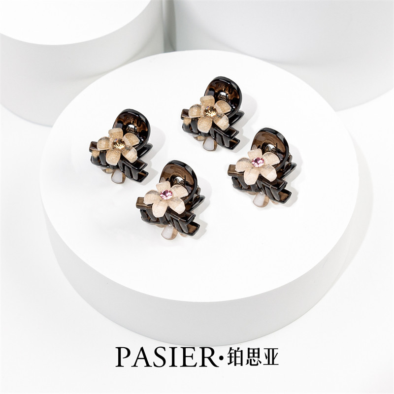 铂思亚迷你花朵发夹女浪漫甜美减龄边夹时尚侧边刘海碎发卡头饰图片