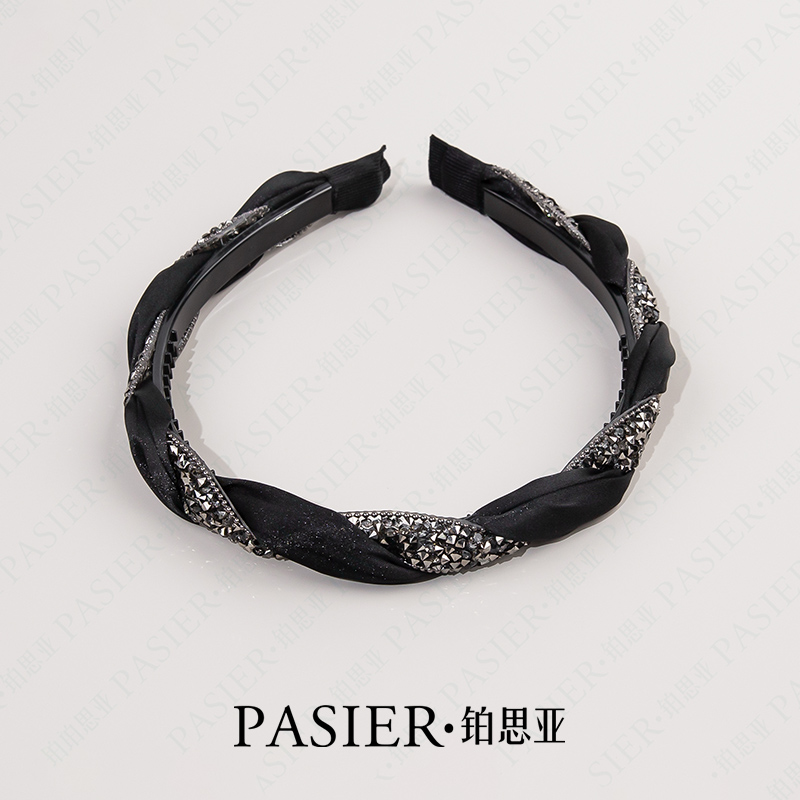 铂思亚格雷系发箍女简约时尚黑色头箍百搭细边显脸小发捆头饰发饰