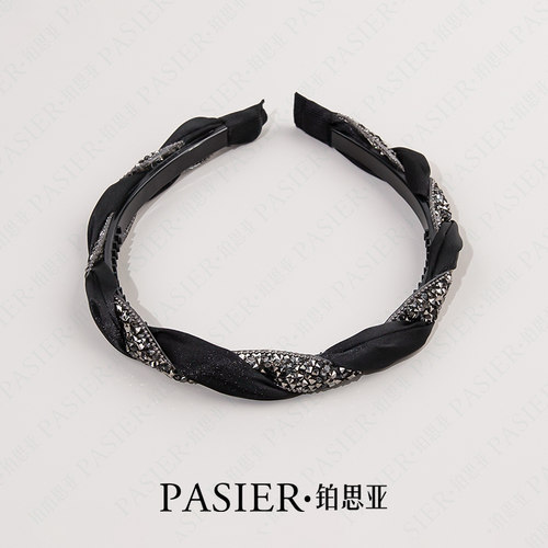 铂思亚格雷系发箍女简约时尚黑色头箍百搭细边显脸小发捆头饰发饰