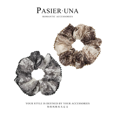 手工国风水墨渐变发圈高级感发饰FB2889