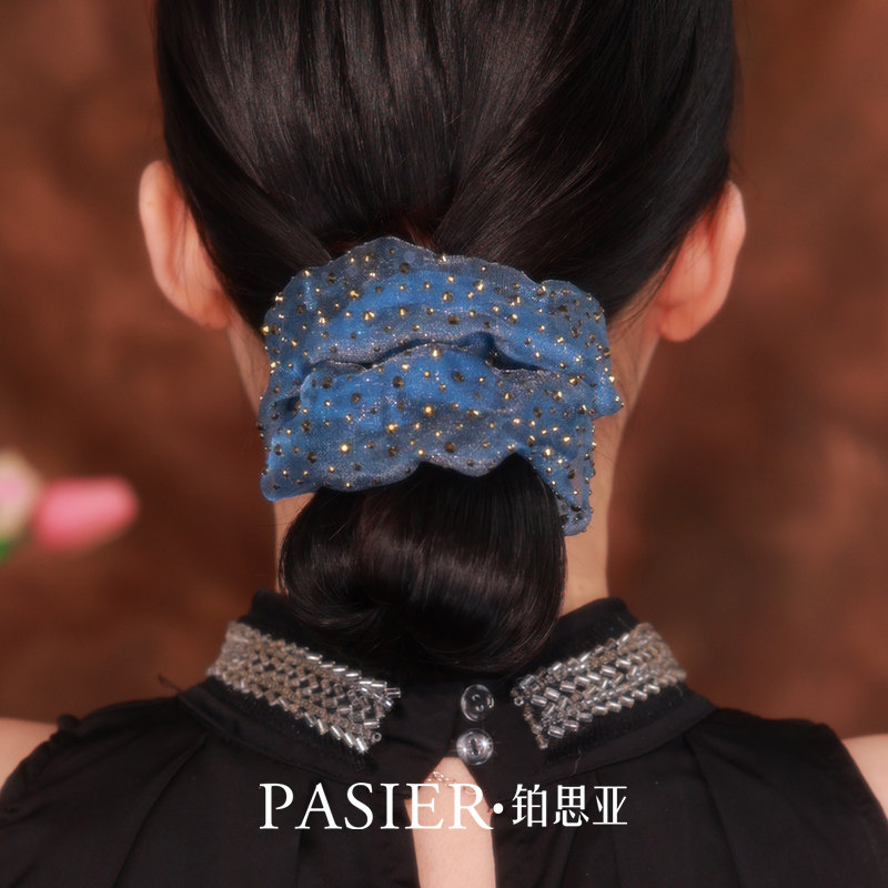 铂思亚海洋之星大肠发圈女高级感蓝色发绳双层欧根纱扎发皮筋头饰,饰品/流行首饰/时尚饰品新,发饰,淘宝优惠券,粉丝福利购,淘宝优惠卷