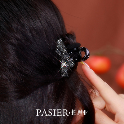 铂思亚路易斯发夹女新款高级感蝴蝶结抓夹后脑勺扎发小号发夹头饰