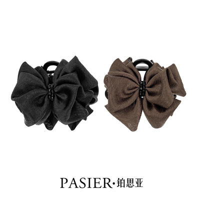 铂思亚赫本王妃 8公分法式浪漫感发夹蝴蝶结减龄感抓夹FB2327