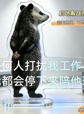 可爱治愈负鼠亚克力桌面立牌