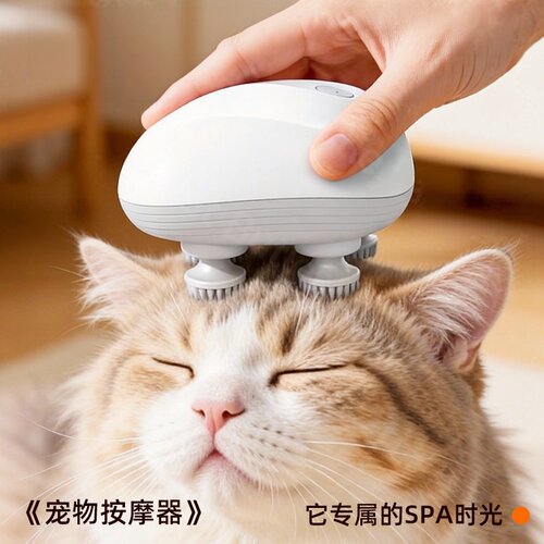 猫咪按摩器挠痒下巴梳头部按摩神器玩具小猫蹭痒自动宠物电动按摩