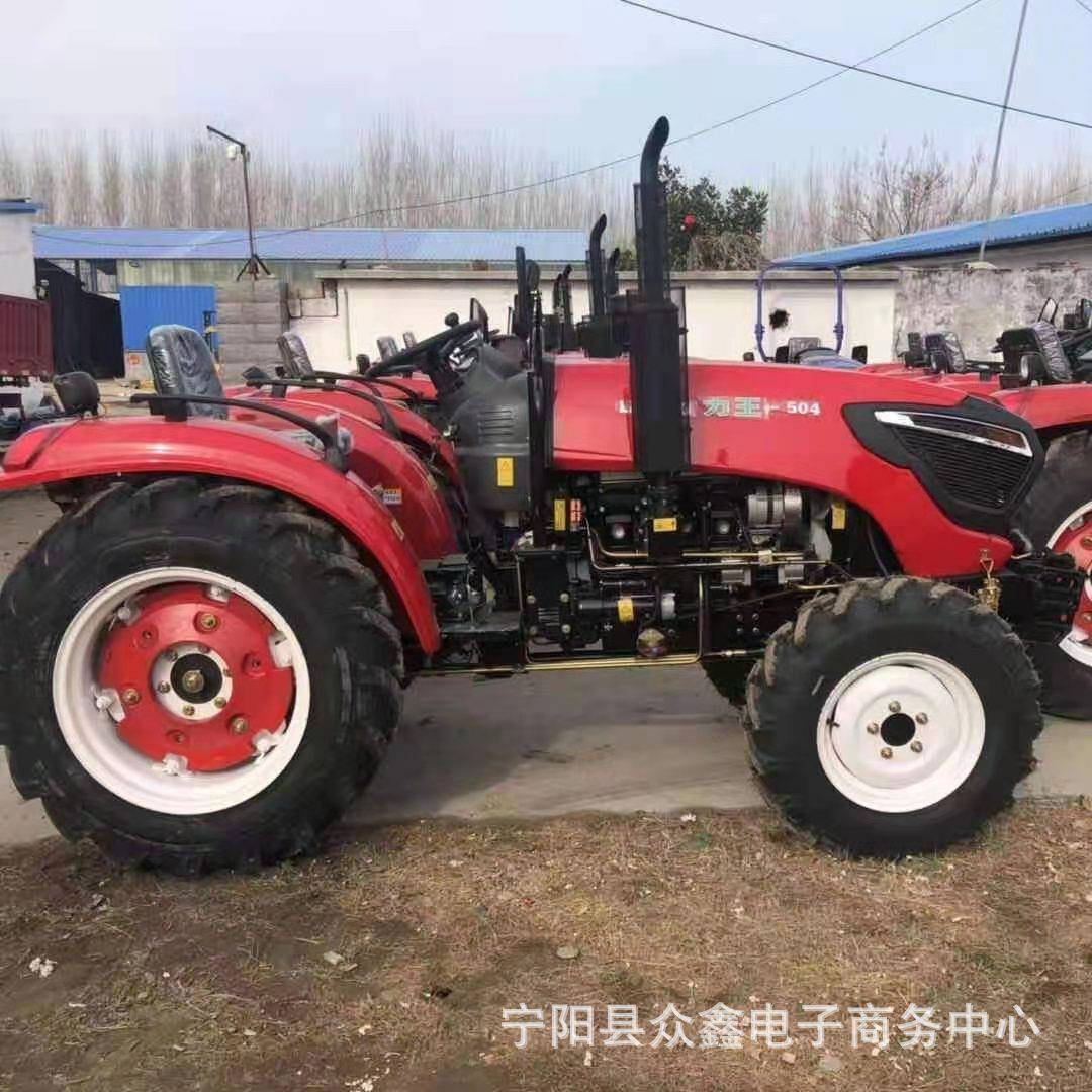 四轮农用拖拉机多缸单杠都有力王504四驱拖拉机可带旋耕机播种机
