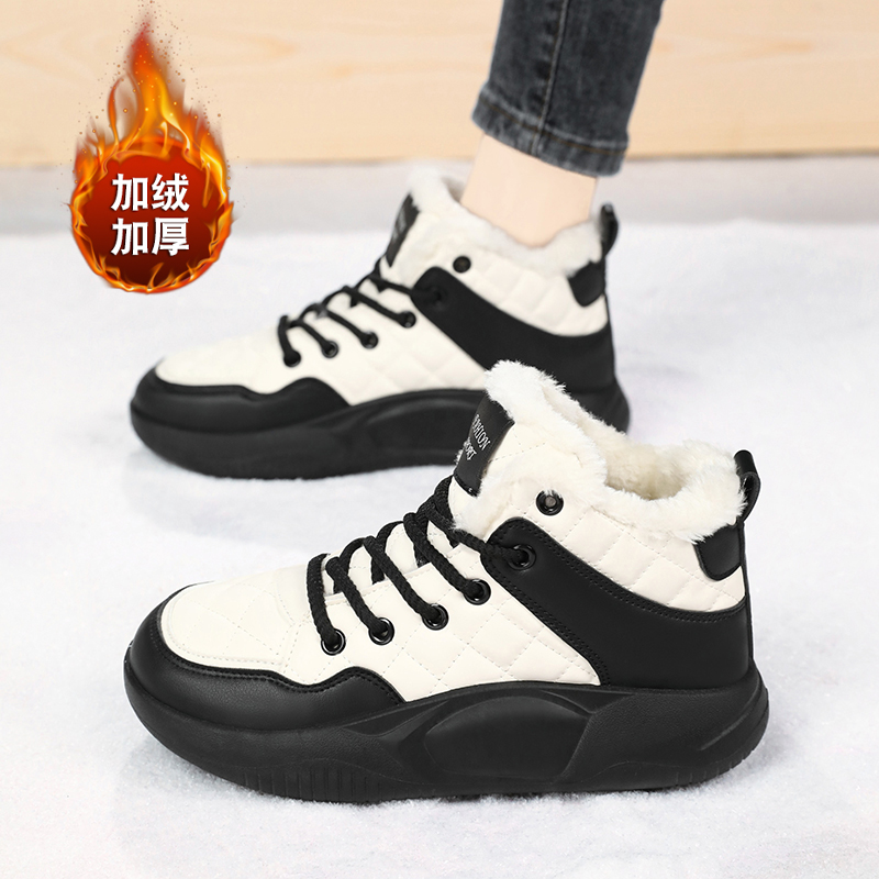 踩屎感雪地靴女款加绒加厚保暖