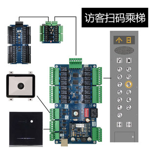 梯控电梯ic系统人脸识别刷卡指纹分层楼层控制器网络门禁储物柜